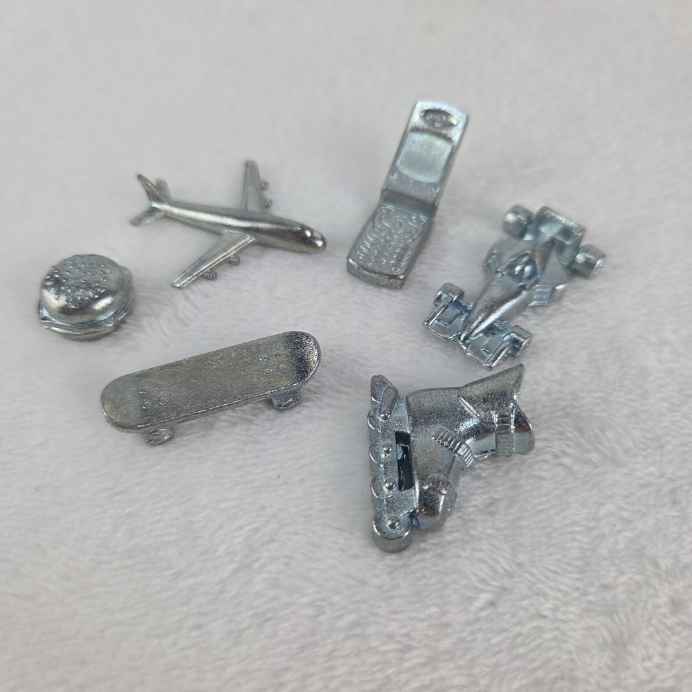 Monopoly Electronic Banking US Cities 2008 Complete Set 6 Metal Tokens